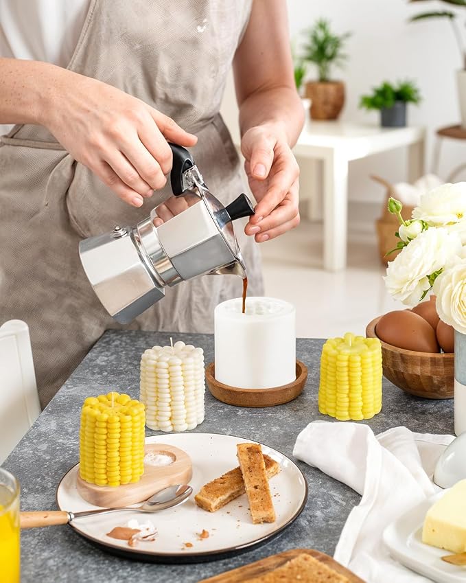 Corn Shape Silicone Mold, 3D Corn Molds, Artificial Food Candy Mold French Dessert Mousse Molds, Corn Shaped Candle Mold for Fondant Chocolate Clay Soap Lotion Bar - Image 2