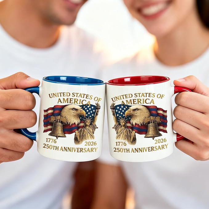 250th Anniversary of America Coffee Mug, 250th anniversary USA coffee mug keepsake, american Flag Coffees Mugs, American Eagle coffees mugs Gift，Best Independence Day gift for Men, Women, Boss-56 - Image 4