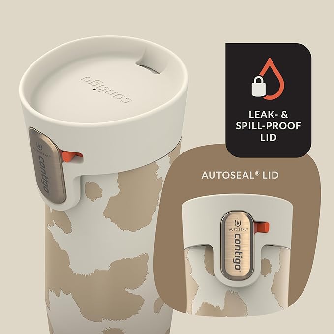 Contigo x Ally Love Stainless Steel Vacuum-Insulated Travel Mug with Autoseal and Easy Clean Lid, Spill-proof, Keeps Drinks cold 24 hrs & hot for 11 hrs, BPA Free, 16oz., West Loop 3.0, Oatmilk - Image 4