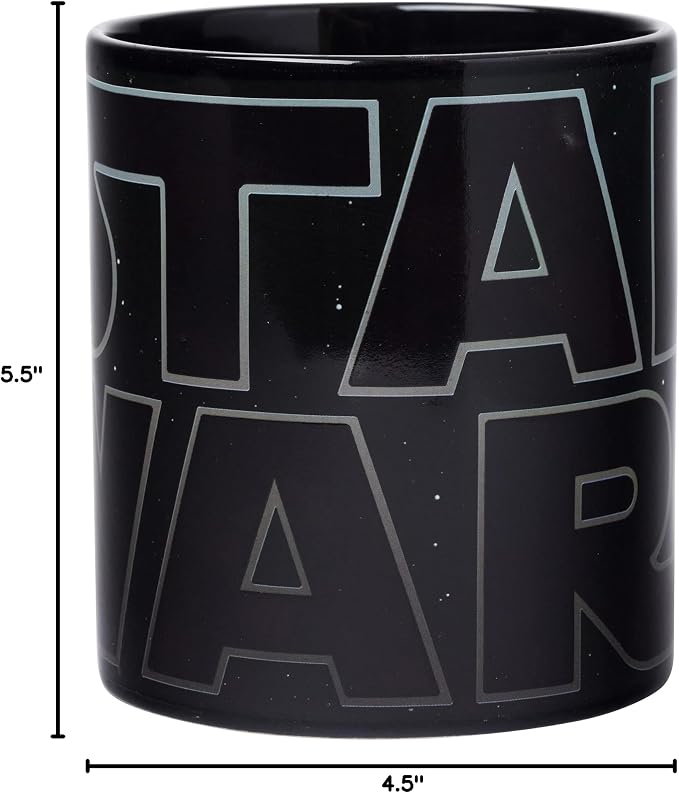 Silver Buffalo Star Wars Logo, Heat Reveal Ceramic Mug, 20oz | Coffee Cup, Boba Fett, Yoda, Luke, C-3PO, R2-D2 and Darth Vader, Stormtrooper, 0.59 Liters - Image 10