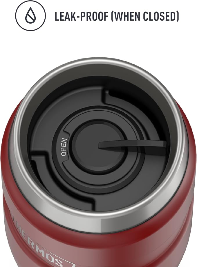 THERMOS Stainless King Vacuum-Insulated Travel Tumbler, 16 Ounce, Rustic Red (Pack of 4) - Image 3