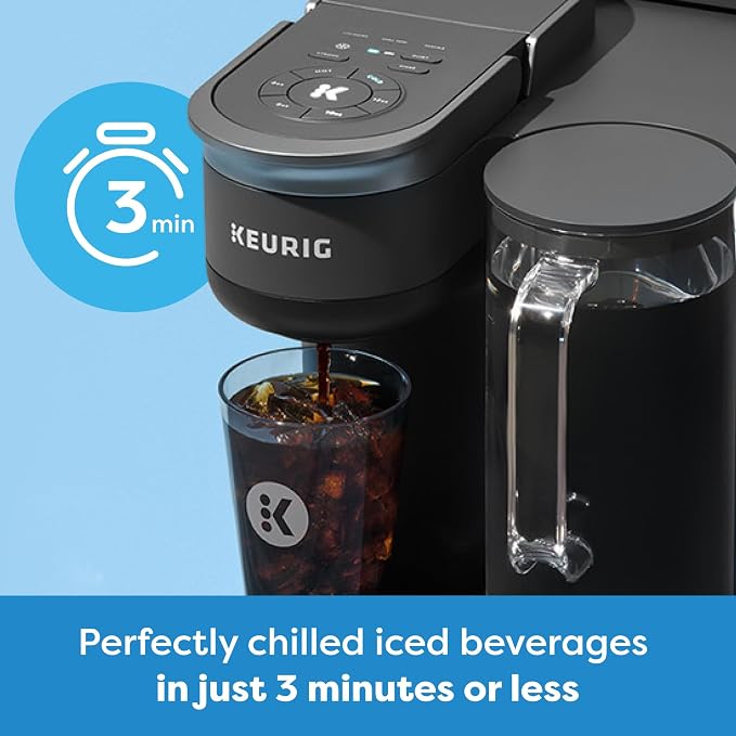 Keurig K-Brew+Chill Iced or Hot Single-Serve K-Cup Coffee Maker with MultiStream and QuickChill Technology, 70oz. Removable Reservoir - Image 6