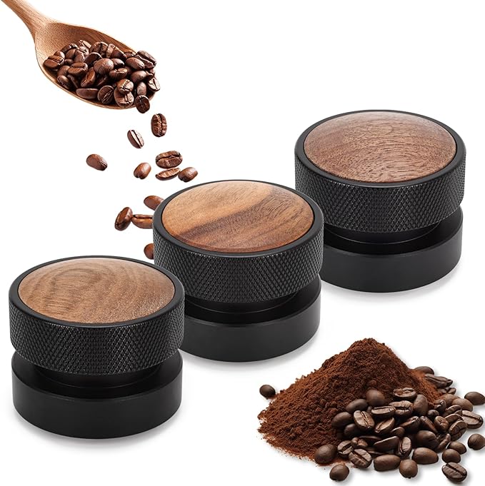 53mm Coffee Distributor and Tamper, Dual Head Espresso Tool with Adjustable Depth - Professional Coffee Leveler and Hand Tamper for 51mm Portafilters, Barista-Grade Espresso Accessory (53mm)