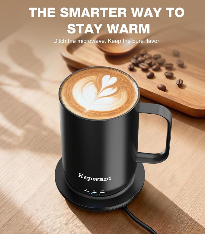 Kepwam Self-Heating Coffee Mug T1, 16oz Rechargeable Heated Coffee Mug, Smart Coffee Warmer Mug with App-Controlled,Advanced Temperature-Controlled Heating Coffee Gifts for Women Men Coffee Lover - Image 7