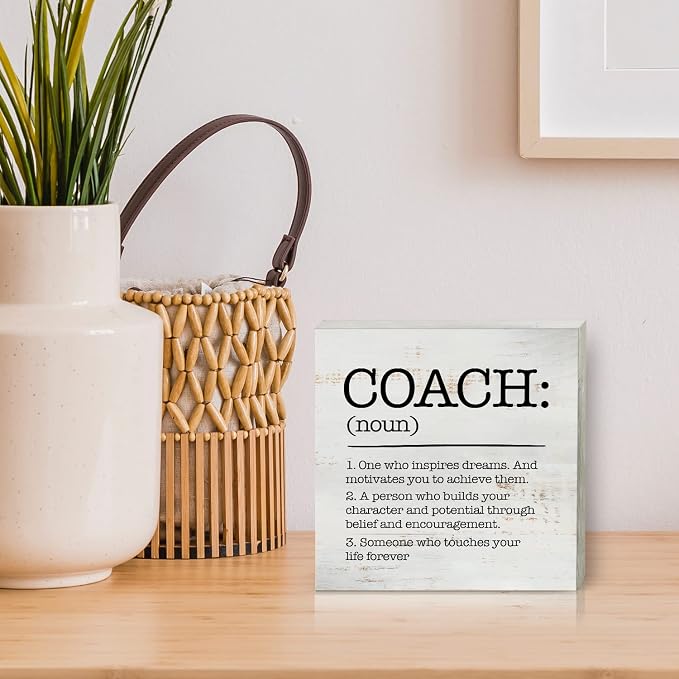 HDKY Wood Box Sign, Coach Definition, 5 x 5 inches, Rustic Decorative Signage for Wall and Desktop, Ideal Gift for Any Occasion - Image 5