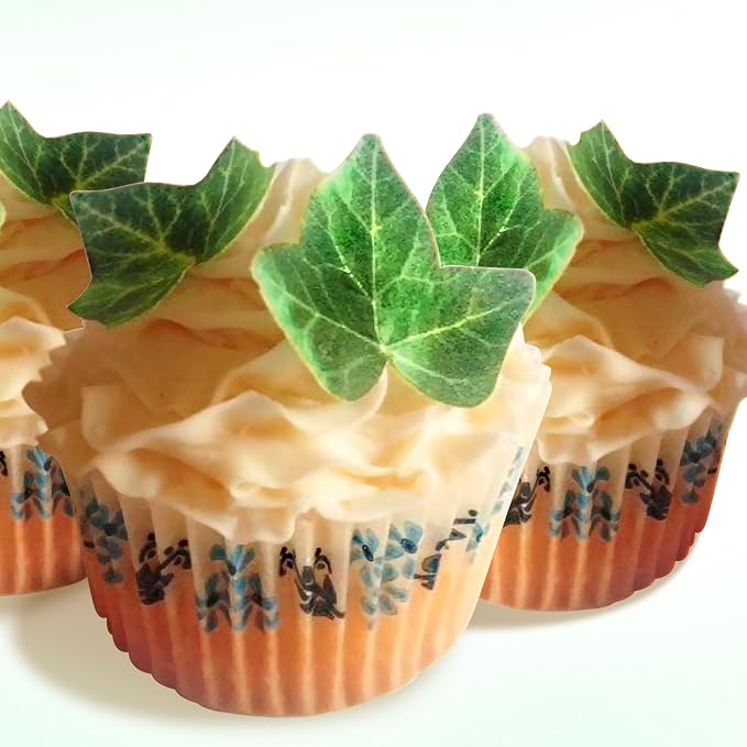 Sugar Robot - Edible Small Ivy Leaves - Small Size - Edible leaves for cake decorating - Premium Crafted - Made in the USA Cake -Set of 24 (Ivy Leaf) - Image 2