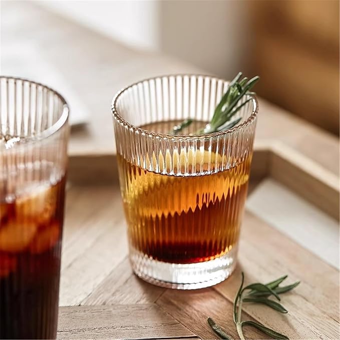 Glass Tumblers Classic Clear Stemless Drinking Glasses for Juice Kitchen Glassware(Large) - Image 5