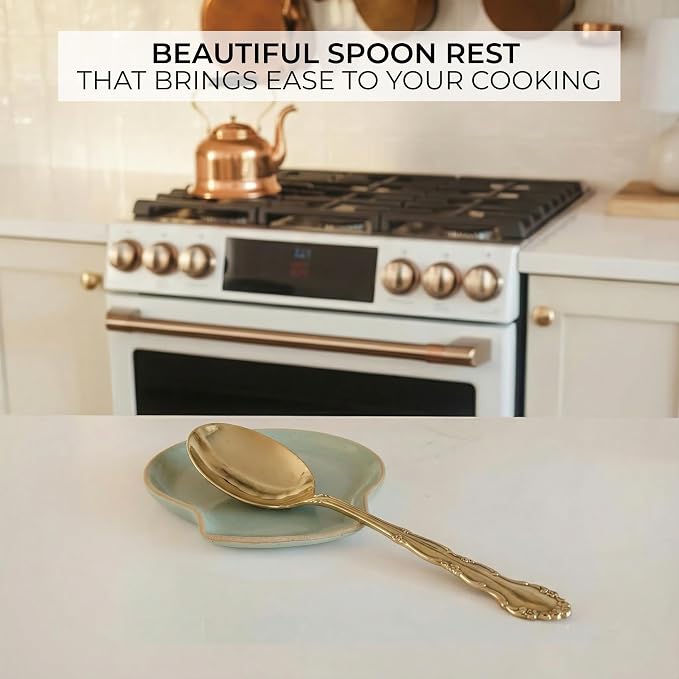Beautiful Ceramic Spoon Rest for Stove Top - Perfectly Sized Spoon Holder for Your Kitchen Countertop - Easy to Clean and Dishwasher Safe, Perfect Addition to Any Kitchen Counter for Everyday Cooking - Image 4
