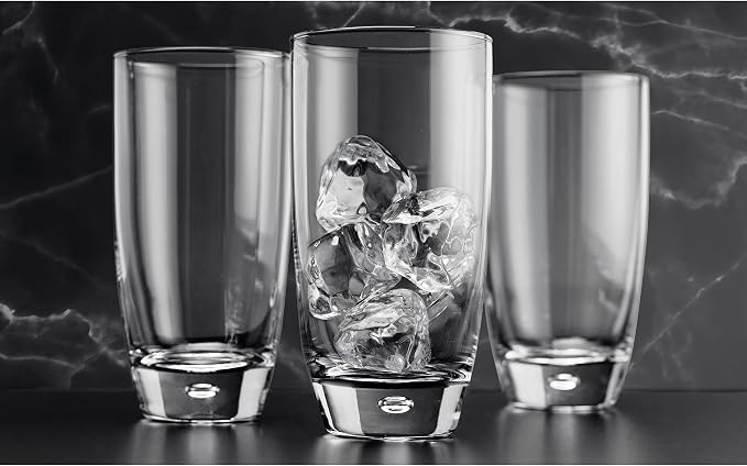 Glaver's Highball Glasses Set Of 4, 16 Oz. Drinking Glasses, Unique Water Glass Cups For Juice, Cocktails, Soda, Heavy Bottom Tumbler Glass - Image 6