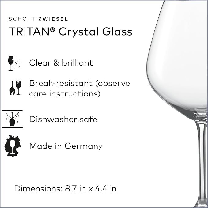 SCHOTT ZWIESEL Forté Burgundy Goblet (Set of 6), Burgundy Glasses for Red Wine, Dishwasher-Safe Tritan Crystal Glasses, Made in Germany (25 Ounce) - Image 2
