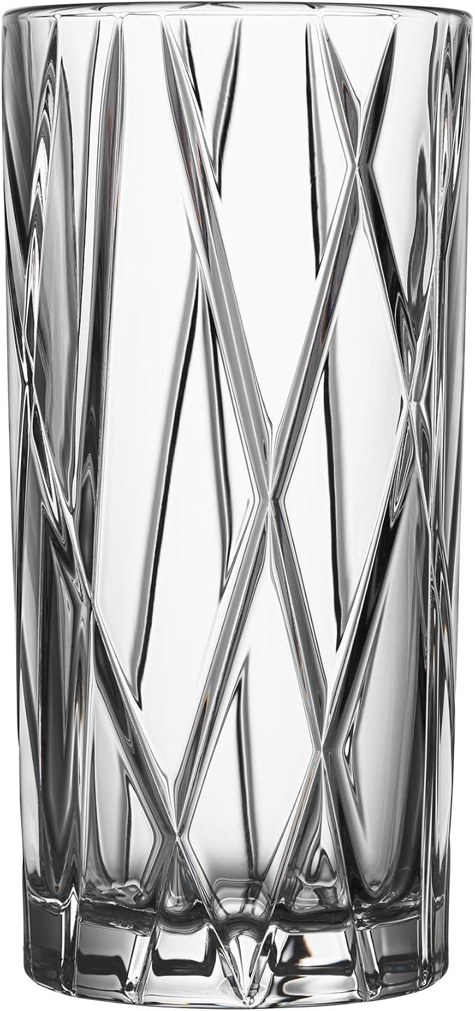 Orrefors City Highball Glass (Set of 4) - 12 Fl. Oz., Asymmetric Design, Versatile Glassware for Cocktails, Margaritas, Water, Iced Tea, Soda, Dishwasher Safe - Image 4