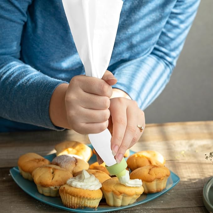 5PCS Reusable Piping Bag, Cotton 12 In Piping Bags Reusable, Hanging Decorating Bag, White Cloth Frosting Bags, Icing Piping Bags Decorating Bags Icing Frosting Bags, White Piping Bags
