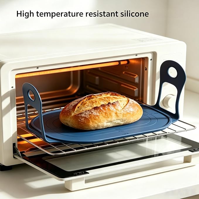 Food Grade Silicone Bread Baking Mat Nonstick Dough Mat with Handles for Oven Use Easy Clean Dishwasher Safe - Image 2