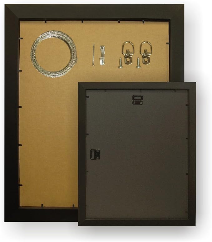 Craig Frames 8x5 Walnut Brown Picture Frame for Posters and Gallery Wall | Displays photos and prints behind clear glass, ready to hang, made in the USA - Image 7