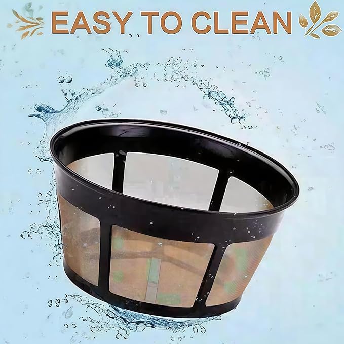 Reusable Coffee Filter, Fits BUNN Coffee Maker and Brewer Replaces your Coffee Filter 8 10 12 Cup Basket and Permanent Coffee Filter (2PCS)