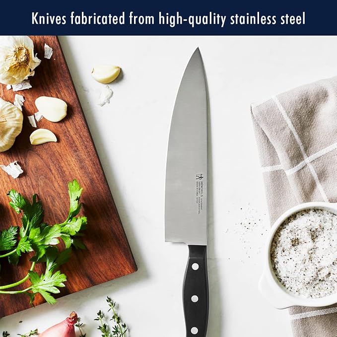 Henckels Statement 12-Pc Knife Block Set, Razor-Sharp, German Engineered | Informed by 100+ Years of Mastery. Effortless Cutting with Lightweight with Comfortable Grip, Dishwasher safe. - Image 3