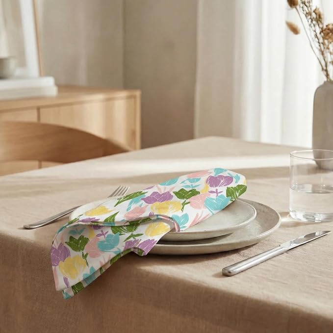 Urban Villa Cloth Napkins Cotton 20x20 (Set of 12) Tulip - Image 4