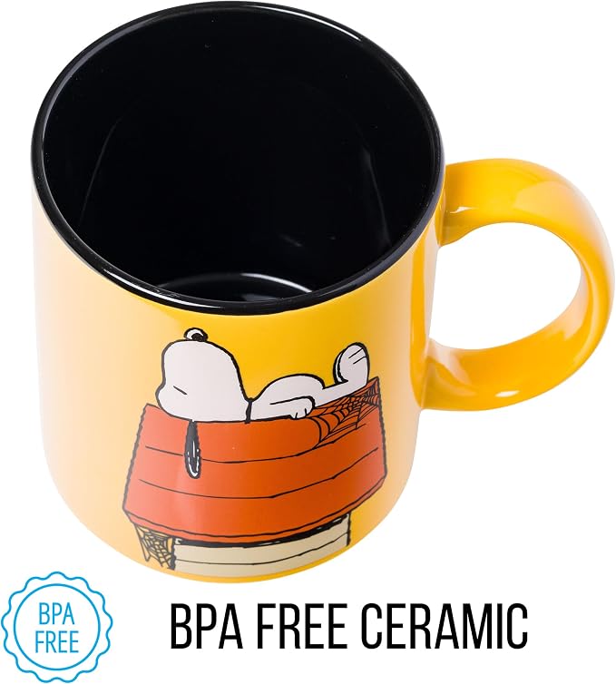 Silver Buffalo Peanuts Halloween Snoopy Trick or Treat, Ceramic Mug, 20oz | Spider Webs, 0.59 Liters - Image 6
