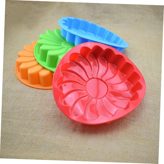 Thickened Large Silicone Cake Pan Non-stick Flower-shaped Baking Mold for Birthdays and Special Occasions Random Color Flexible Bakeware for Easy Release and Cleanup - Image 5