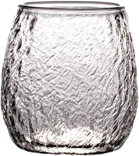 drinking glassware 10Oz Stemless Textured Borosilicate Glass Water Cups by Unknown