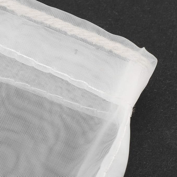 Ejoyous 1Pc Reusable Drawstring Filter Bag, 100 Mesh, Washable, Fine Mesh Nut Milk Bag, Food Strainer, for Wine, Beer, Brewing, Coffee, Fruit Jam, 1E+2 Count
