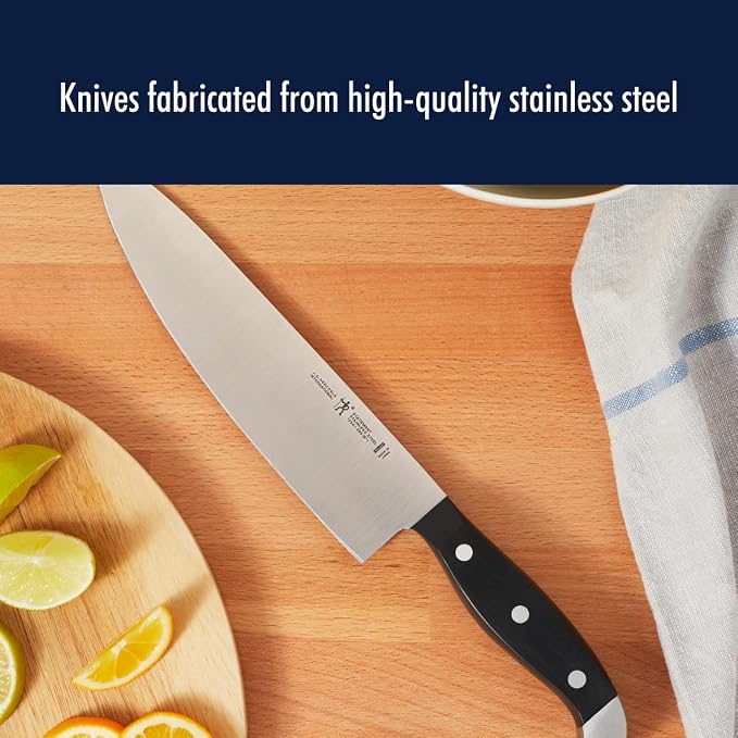 Henckels Statement 20-Pc Knife Set, Razor-Sharp, German Engineered, Brown | Informed by 100+ Years of Mastery. Effortless Cutting with Lightweight with Comfortable Grip, Dishwasher safe. - Image 4