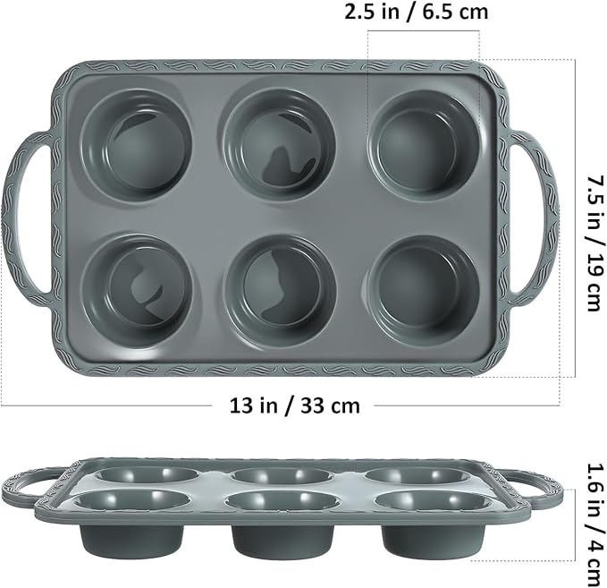 Silicone Cake Mold Muffin Pan Non-stick Bakeware for Creative Desserts Family Baking High Heat Flexible Cupcake Tray Easy Bake Supplies