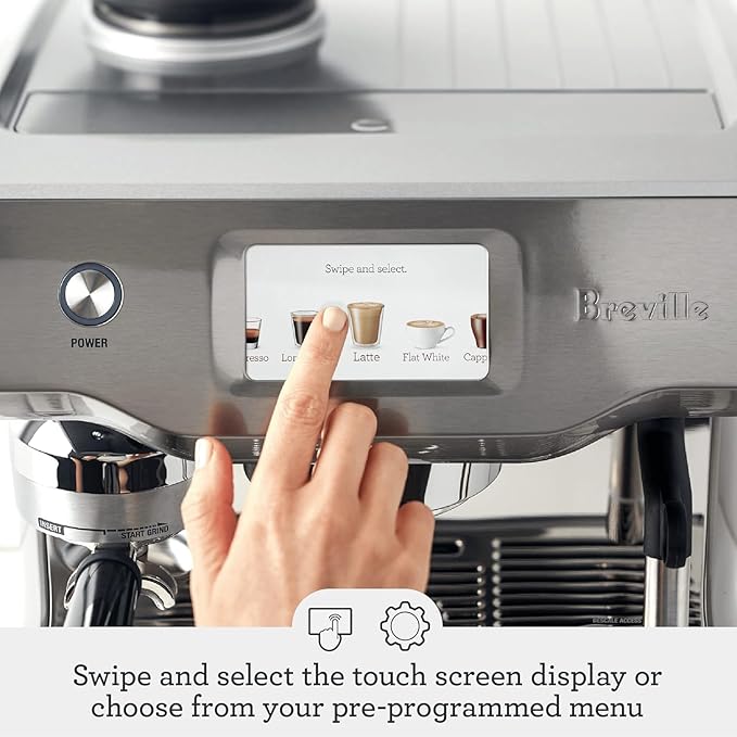 Breville BES990DBL Oracle Touch Espresso Machine, Damson Blue | Automatically brew barista-quality espresso, lattes and cappuccinos at home with this coffee maker with built-in grinder - Image 4
