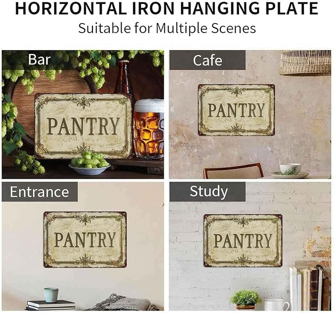 Pantry Room Identification Farmhouse Aluminum Metal Sign 8 x 12 Inch | Farmhouse Everyday Wall Decor for Home, Kitchen, Dining Room, Pantry, Gift for Home Owners or Decor Lovers - Image 5