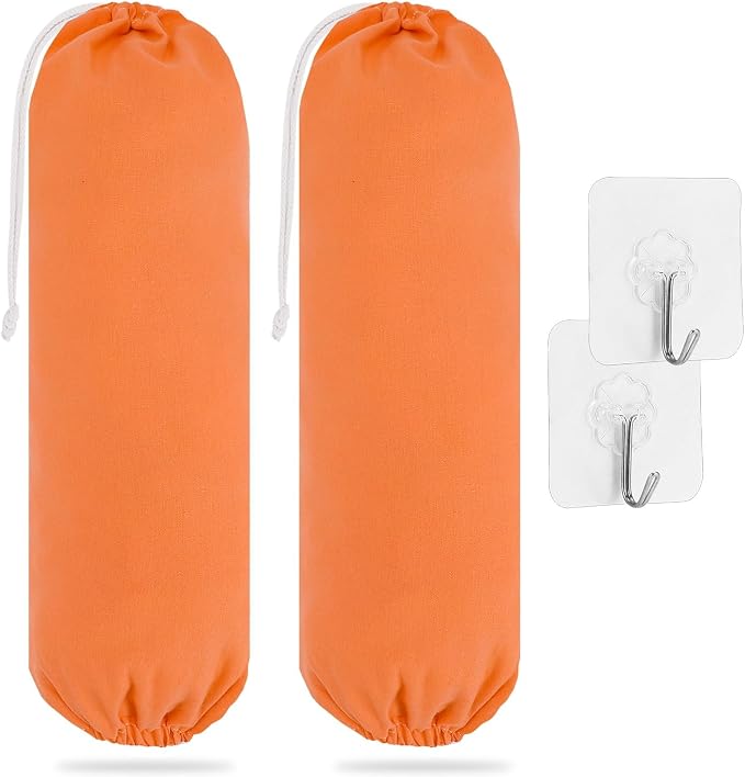 SWISSELITE 2Pcs Plastic Bag Holder, Reusable Plastic Bag Organizer | Wall Mount, Large Grocery Bag Storage Dispenser, 22x9 IN by SWISSELITE