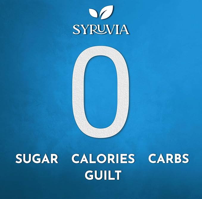 Syruvia Sugar Free Coffee Syrup, Maple Bourbon Pecan Flavored Syrup for Drinks, Lattes, and Desserts – 25.4 fl oz