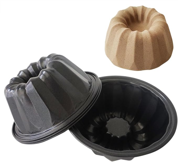 4 Inch Mini Fluted Cake Pan, Carbon Steel Round Cake Mold | Nonstick Flan Pan for Cakes, Tarts, Pies, Muffin, Cupcake, Pizzas, 4 Pack - Image 3