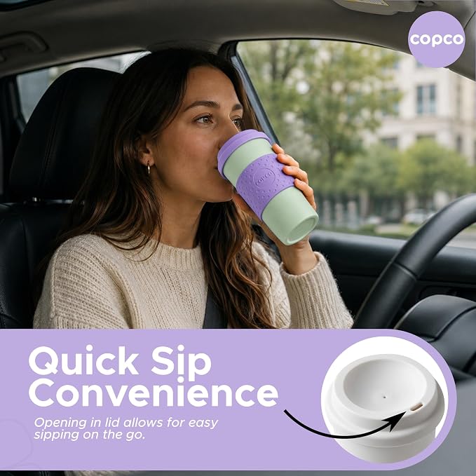 Copco Acadia Travel Mug, 16 Oz - Purple & Teal, Set of 2 - Image 6