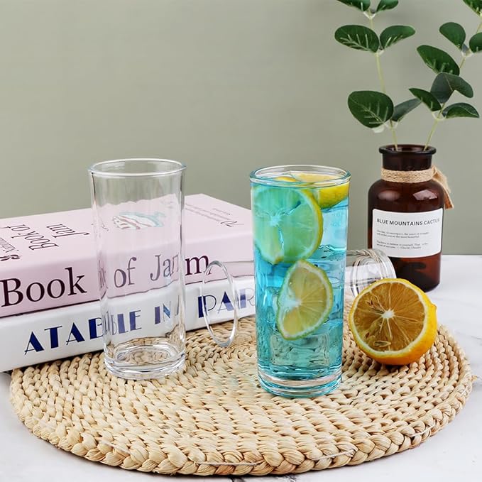 Highball Glasses Set of 12-8oz Tall Water Glasses for Mojito, Whiskey, Cocktails - Clear Drinking Glassware for Kitchen - Tall Drinking Glasses Set for Mixed Drinks (Glass, 12PCS8OZ) - Image 6