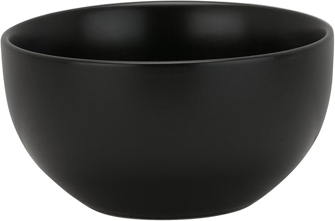 10 Strawberry Street Wazee Matte 5.5"/16oz Cereal Bowl, Set of 6, Black - Image 5