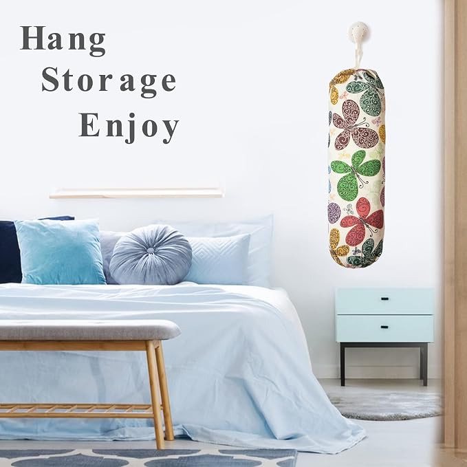 Plastic Bag Holder, Wall Mount Grocery Bag Organizer Dispenser, Heavy Duty Storage Holder for Home Kitchen Camper - Image 7