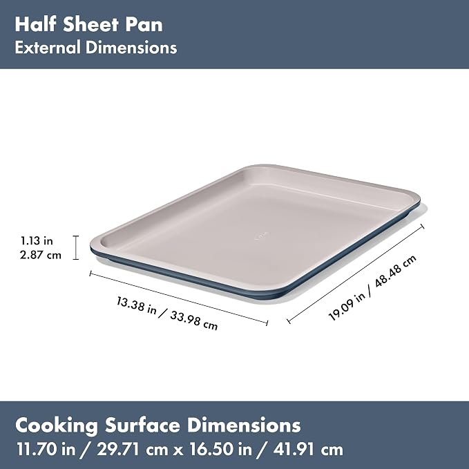 OXO Good Grips Non-Stick Pro Ceramic Coated Metal Bakeware 3-Piece Sheet Pan Set – Storm Blue - Image 8