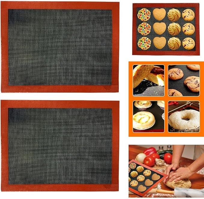 Yajuyi 2X Silicone Perforated Bread Mat Oven Liner Steaming Mesh 0 ° - Image 6