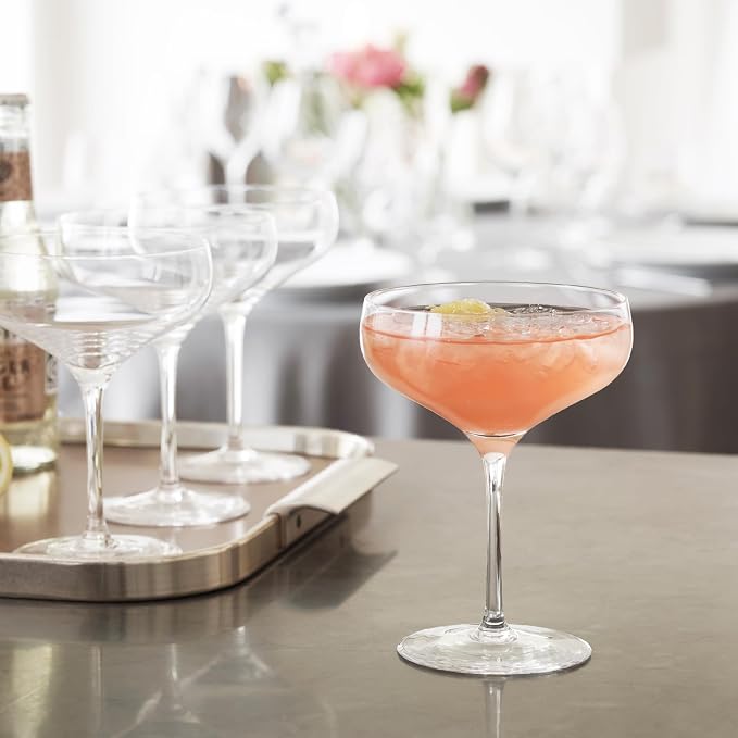 Holmegaard Cabernet Cocktail Glass, Clear, 5.5" H x 4.3" D, 9.8 oz, Set of 6, Designed by Peter Svarrer, Gift Box Included - Image 2
