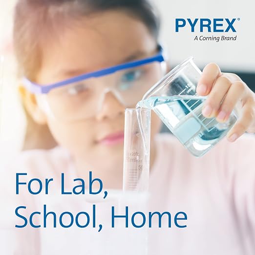 PYREX Griffin Borosilicate Glass Beaker- Low Form Graduated Measuring Beaker with Spout– Premium Scientific Glassware for Laboratories, Classrooms or Home Use - PYREX Chemistry Glassware, 100mL, 12/Pk - Image 8