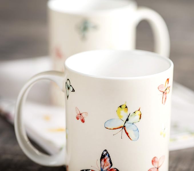 Maison d' Hermine Coffee Mug with Handles Tea Cups (12 Ounce, Pack of 2) | Fine Bone China Coffee Mugs for Hot Beverages Cappuccino Latte Home Restaurant Hotel Spring Summer -Botanical Fresh - Image 7