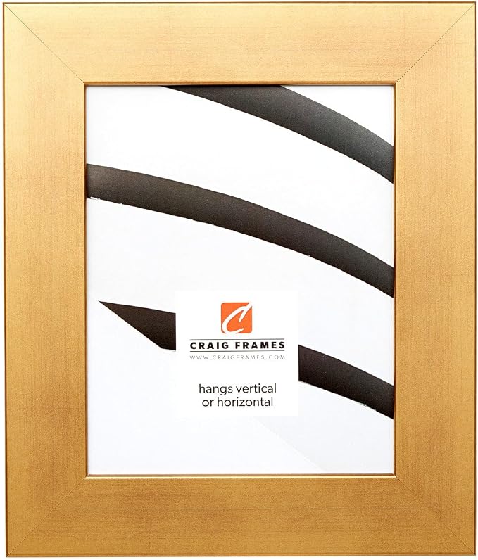 Craig Frames 10x13 Old World Gold Picture Frame for Posters and Photos | Displays photos and prints behind clear glass, ready to hang, made in the USA by CraigFrames