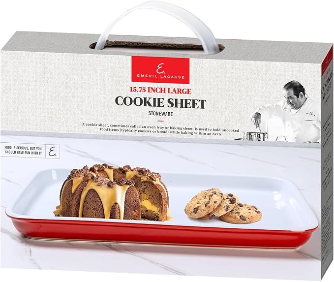 Emeril Lagasse 15.75 IN Large Baking Sheet – Stoneware Cookie Sheet & Baking Tray, Oven Safe Baking Trays for Oven - Image 5