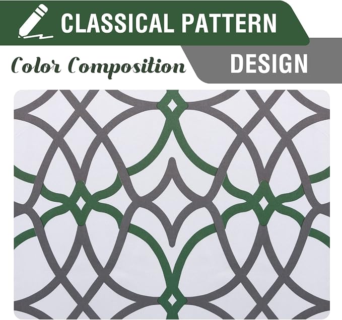 H.VERSAILTEX Blackout Curtains 63 inch Length 2 Panels Set Thermal Curtains & Drapes Window Treatment Noise Reducing Geometric Modern Grommet Living Room Curtains for Bedroom - Ivy and Gray - Image 6