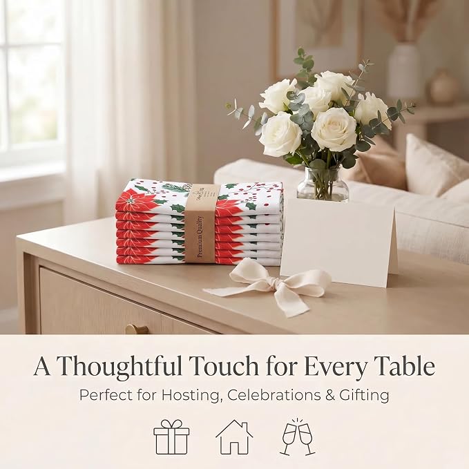 Urban Villa Cloth Napkins Cotton 20x20 (Set of 12) Pinecone - Image 8