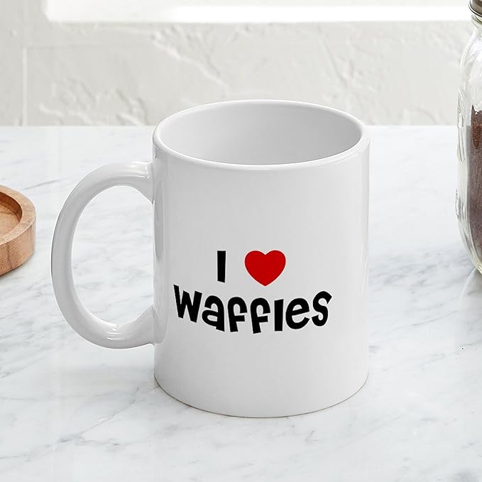 CafePress I * Waffles Mug 11 oz (325 ml) Ceramic Coffee Mug