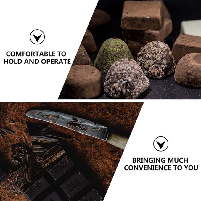Luxshiny 3pcs Stainless Steel Truffle Cutter and Chocolate Slicer with Sharp Blade for Precise Slicing, Sturdy Silver Vegetable Peeler Tool for Kitchen Baking Supplies and Food Preparation - Image 7