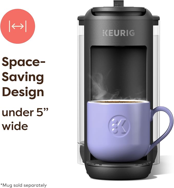 Keurig K-Mini Mate Plus Single-Serve K-Cup Pod Coffee Maker, Compact, 3 Cup Sizes, Brew Over Ice and Strong Button Features, 50 oz Removable Reservoir, Matte Black - Image 2
