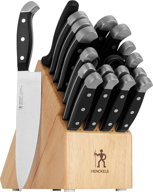 Henckels Statement 20-Pc Knife Block Set, Razor-Sharp, German Engineered | Informed by 100+ Years of Mastery. Effortless Cutting with Lightweight with Comfortable Grip, Dishwasher safe. by Unknown