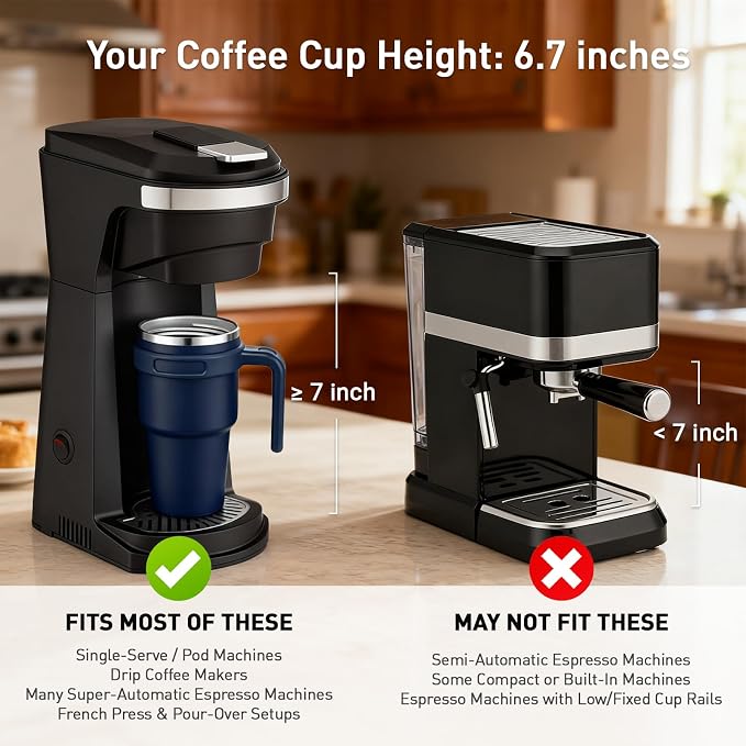 20 oz Insulated Coffee Mug Tumbler with Handle, Stainless Steel Travel Mug Tumbler with Lid and Straw,Double Wall Vacuum Leak Proof Ice Coffee Thermal Cup, Navy | Leakproof Stainless Steel Coffee Cup with Lid, Double Wall Vacuum Ice Thermal Cup, Navy - Image 5